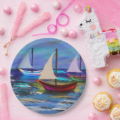 Schiffe auf See Pappteller (Party)