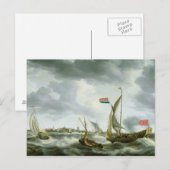 Schiffe auf See Postkarte (Vorne/Hinten)