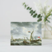 Schiffe auf See Postkarte (Stehend Vorderseite)