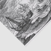 Schiffe auf See Zeichnend 20 x 30 Decoupage Seidenpapier (Ausschnitt)