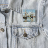 Schiffe Claude Monets |, die auf die Seine in Button (Beispiel)