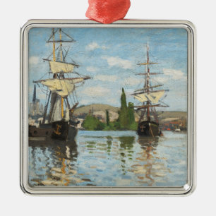 Schiffe Claude Monets  , die auf die Seine in Ornament Aus Metall