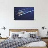Schiffe der Abraham Lincoln Carrier Strike Group Leinwanddruck (Insitu (Schlafzimmer))