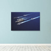 Schiffe der Abraham Lincoln Carrier Strike Group Leinwanddruck (Insitu (Holzboden))