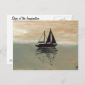 Schiffe der Fantasie "Sailboat Reflections" C Postkarte (Vorne/Hinten)