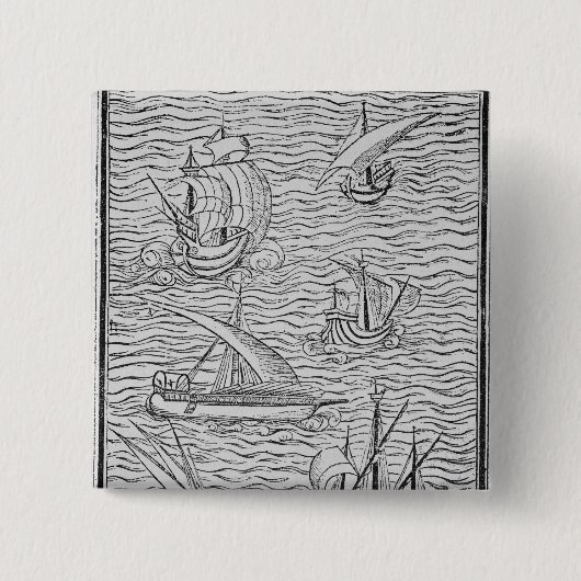 Schiffe der frühen spanischen Navigatoren Button (Vorderseite)