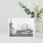 Schiffe, die als Gefängnis in den 1800er Jahren ve Postkarte (Stehend Vorderseite)