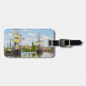 Schiffe, die auf die Seine in Rouen Claude Monet Gepäckanhänger (Vorderseite horizontal)