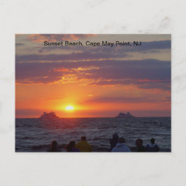 Schiffe, die den Fall überfahren Sunset at Cape Ma Postkarte