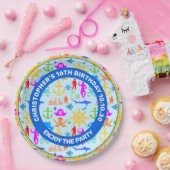 Schiffe, Fische, Piraten. Farbenfrohe Schönheitsmu Pappteller (Party)