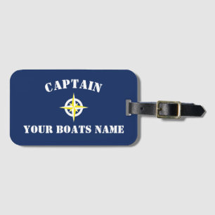 Schiffe führen nautischen Kompass Gepäckanhänger