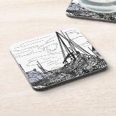 Schiffe Getränkeuntersetzer (Linke Seite)