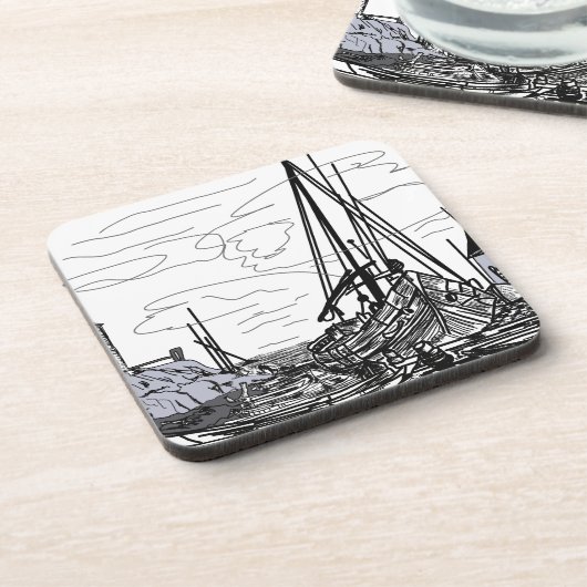 Schiffe Getränkeuntersetzer (Linke Seite)