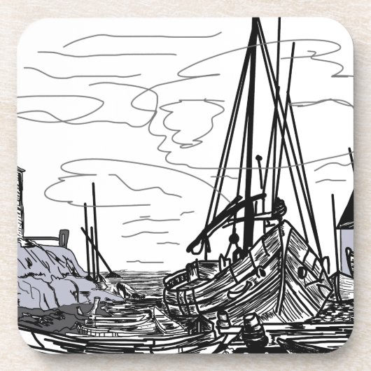 Schiffe Getränkeuntersetzer (Vorderseite)