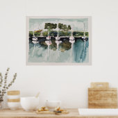 Schiffe im Hafen Poster (Küche)