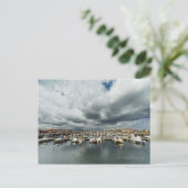 Schiffe im Hafen Postkarte (Stehend Vorderseite)