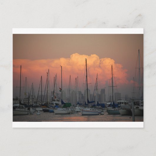 Schiffe im Hafen Postkarte (Vorderseite)