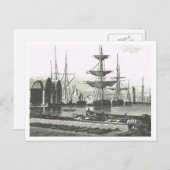 Schiffe im Hafen Postkarte (Vorne/Hinten)