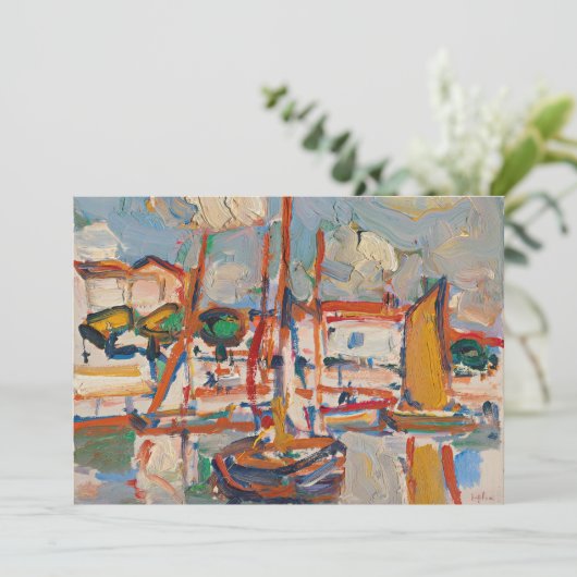 Schiffe im Hafen | Samuel John Peploe (Stehend Vorderseite)