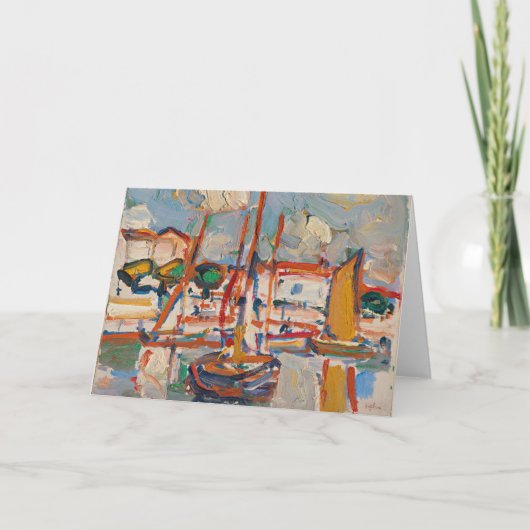 Schiffe im Hafen | Samuel John Peploe Karte (Vorderseite)