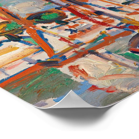 Schiffe im Hafen | Samuel John Peploe Poster (Ecke)