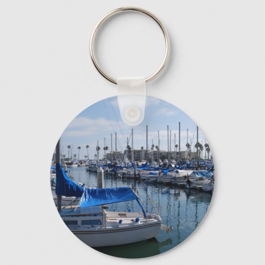 Schiffe im Hafen Schlüsselanhänger (Vorderseite)