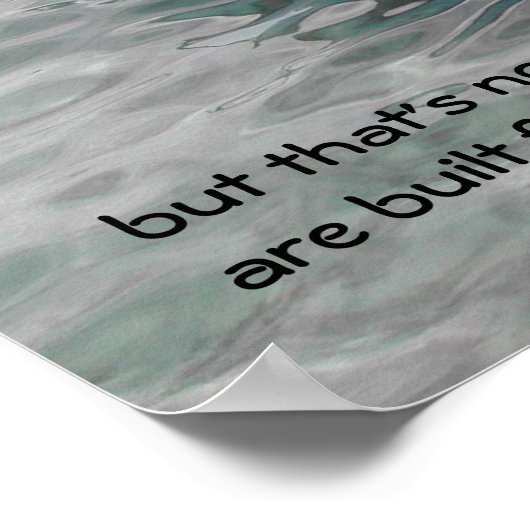 Schiffe im Hafen sind sicher, Poster (Ecke)