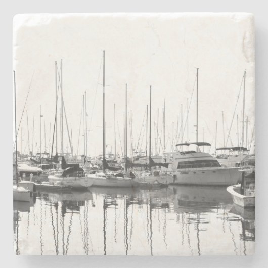 Schiffe im Hafen Steinuntersetzer (Vorderseite)
