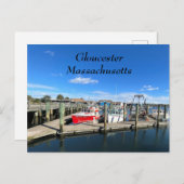 Schiffe im Hafen von Gloucester Postkarte (Vorne/Hinten)