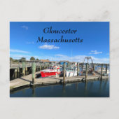 Schiffe im Hafen von Gloucester Postkarte (Vorderseite)