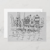 Schiffe im Hafen von Honfleur | Normandie, Frankre Postkarte (Vorne/Hinten)