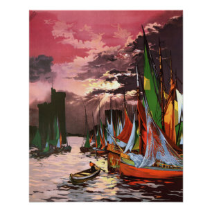 Schiffe im Hafen von La Rochelle Kunst Poster