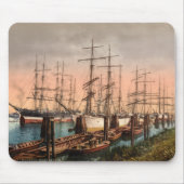 Schiffe im Hamburger Hafen, Deutschland Mousepad (Vorne)