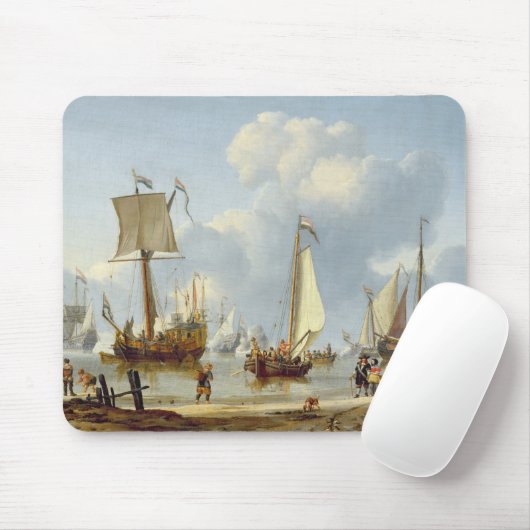 Schiffe im ruhigen Wasser mit Zahlen durch das Mousepad (Mit Mouse)