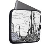 Schiffe im Wasser Laptopschutzhülle (Vorne Rechts)