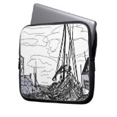 Schiffe im Wasser Laptopschutzhülle (Vorderseite Links)