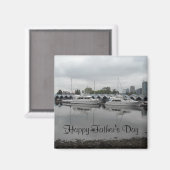 Schiffe im Wasser Magnet (Vorderseite/Rückseite)