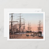 Schiffe im Wharves in San Francisco um 1900 Postkarte (Vorne/Hinten)