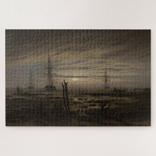 Schiffe in Anchor - Caspar David Friedrich Puzzle (Horizontal)