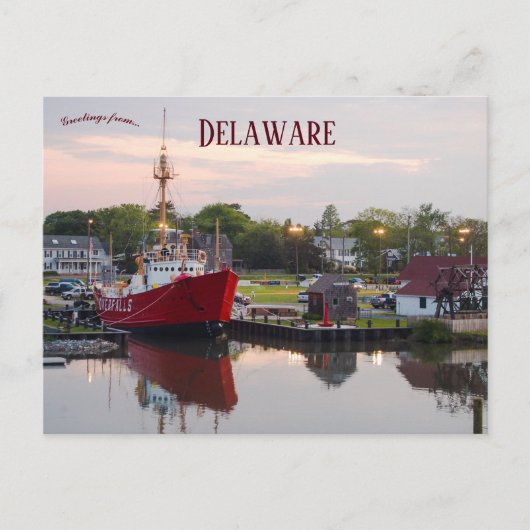 Schiffe in Delaware Postkarte (Vorderseite)