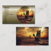 Schiffe in der Sturmsee Visitenkarte (Vorne/Hinten)