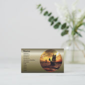 Schiffe in der Sturmsee Visitenkarte (Stehend Vorderseite)