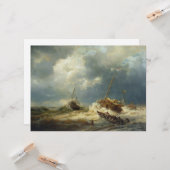 Schiffe in einem Sturm an der niederländischen Küs Karte (Vorderseite/Rückseite Beispiel)