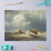 Schiffe in einem Sturm an der niederländischen Küs Seidenpapier (Basteln)