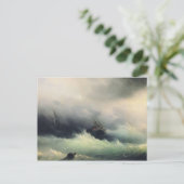 Schiffe in einem Sturm Postkarte (Stehend Vorderseite)