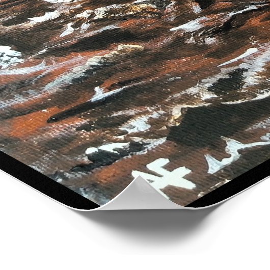 Schiffe in einem Sturmgemälde von Alfred Fox Poster (Ecke)