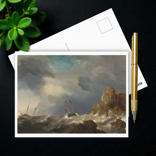 Schiffe in einer Gale von Willem van de Velde the Postkarte