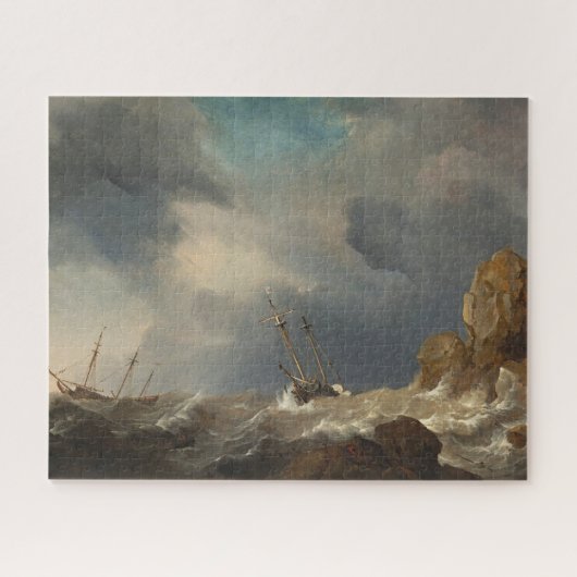 Schiffe in einer Gale von Willem van de Velde the Puzzle (Horizontal)