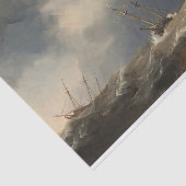 Schiffe in einer Gale von Willem van de Velde the Seidenpapier (Ausschnitt)