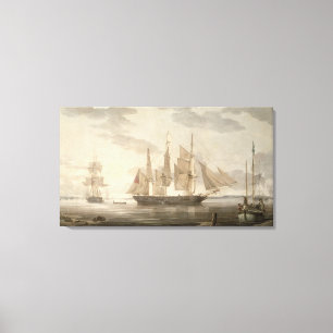 Schiffe in Hafen, 1805 (Öl auf Leinwand) Leinwanddruck